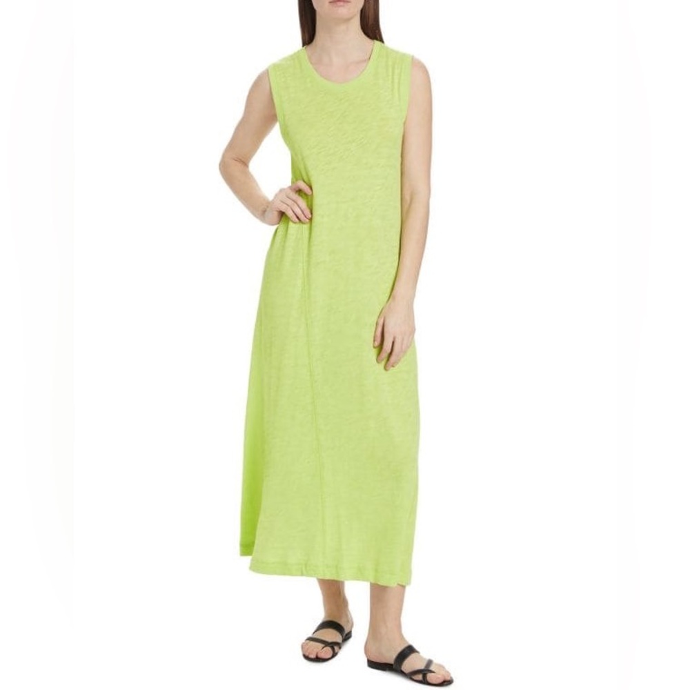 Lime Green Sleeveless Maxi Dress